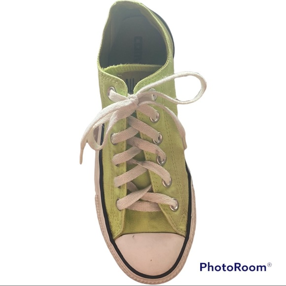 SINGLE RIGHT Lime Green Converse size 5.5 - Picture 2 of 9